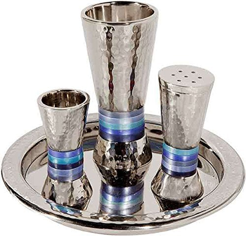 Havdallah Set - Hammer Work - Rings - Blue
