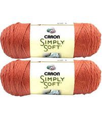 Caron Simply Soft Yarn - Solid Pumpkin 315 Yards 6 OZ