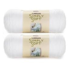 Caron Simply Soft Yarn - Solid White 315 Yards 6 OZ