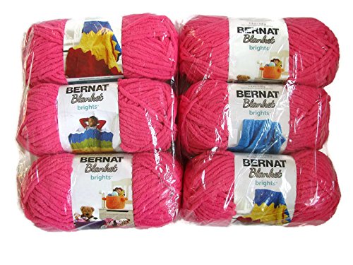Bernat Blanket Brights SB Yarn Pixie Pink 108 Yards 5.3 OZ