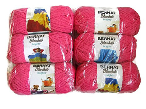 Bernat Blanket Brights SB Yarn Pixie Pink 108 Yards 5.3 OZ