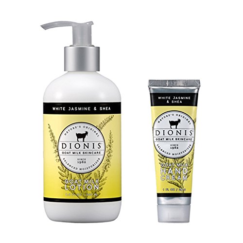 White Jasmine & Shea Goat Milk Lotion, 8.5 oz./ 250 ml and
White Jasmine & Shea Goat Milk Hand Cream, 1.0 oz. tube