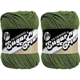 Sugar'N Cream Yarn - Solids-Sage Green