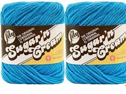 Lily Sugar'n Cream Solid Yarn Hot Blue 120 Yards 2.5 OZ