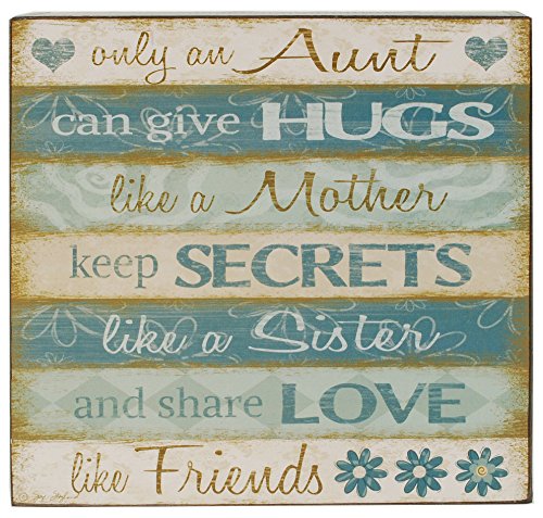 Only An Aunt Striped Wall Box Sign, 8in L x 8in H