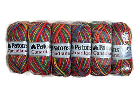 Patons Canadiana - Variegated Rainbow 210 Yards 3.5 OZ