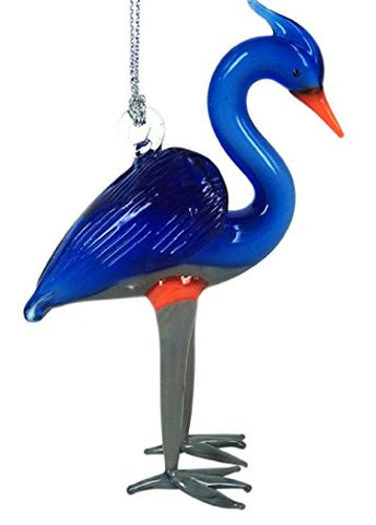 Glassdelights Ornament - Blue Heron 2.25" L