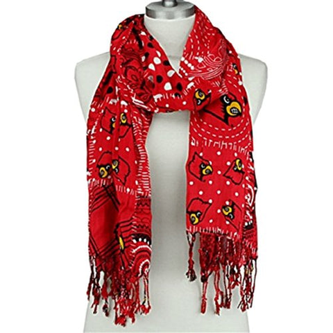 Mixed Print Scarf, Louisville, 72"L x 24"W