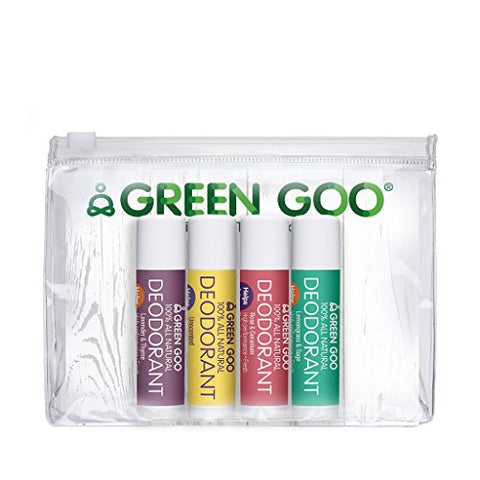 TRAVEL PACK, Deodorant Travel Sticks 0.6 oz 4-Pc (Lavender & Thyme/Lemongrass & Sage/Rose & Geranium/Unscented)