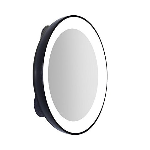 Next Generation LED Lighted Mini Spot Mirror, 15x Magnification, Black