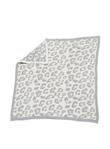 CozyChic Barefoot In The Wild  Baby Blanket Ocean-Cream-Leopard 30in x 32in