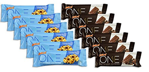 ISS Research Oh Yeah One Bar Chocolate Chip Cookie Dough 2.12oz and Chocolate Brownie 2.12oz