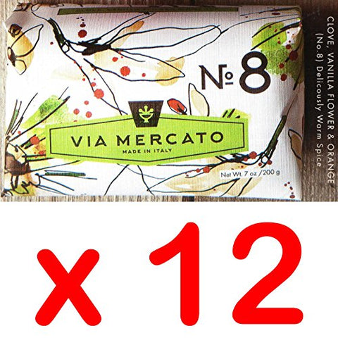 Via Mercato - Soap No.8 - Clove, Vanilla Flower and Orange, 200g