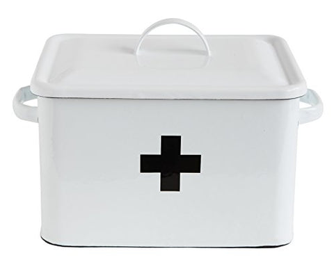 13-1/2"L Enameled First AidBox w Lid