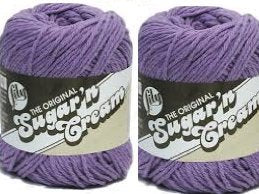 Lily Sugar'n Cream Solid Yarn Hot Purple 120 Yards 2.5 OZ