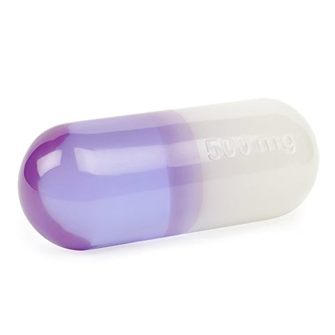 Acrylic Pill - White and Purple - Large
