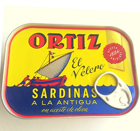 Conservas Ortiz Sardines In Olive Oil A La Antigua "Old Style" 140g