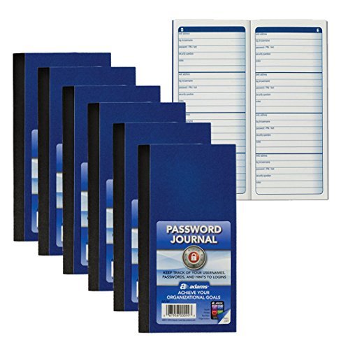 Adams Password Journal, 6-1/4" x 3-1/4"