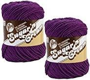 Lily Sugar'n Cream Solid Yarn Black Currant 120 Yards 2.5 OZ