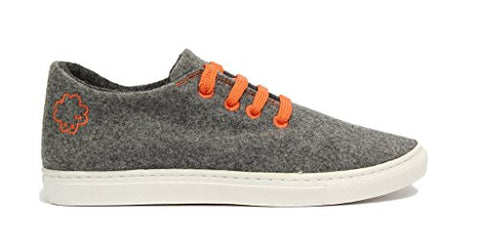 Baabuk Wool Sneaker Light Grey/Orange - Size 44
