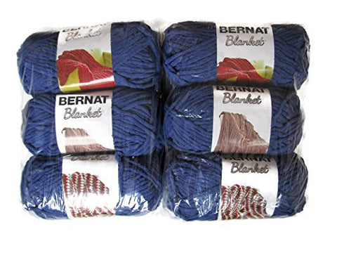 Bernat Blanket SB  Yarn Navy 108 Yards 5.3 OZ