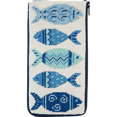 Blue Fishes Eyeglass Case (3 1/2" x 7)