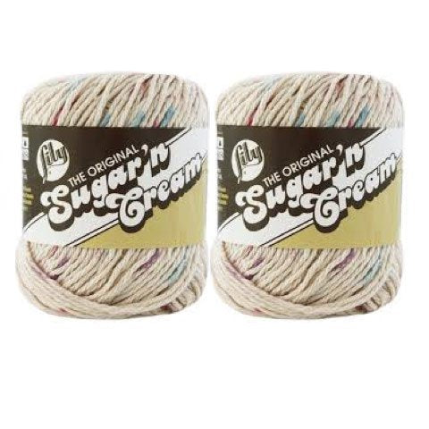 Lily Sugar'n Cream Yarn - Ombre Potpourri Print 95 Yards 2 OZ