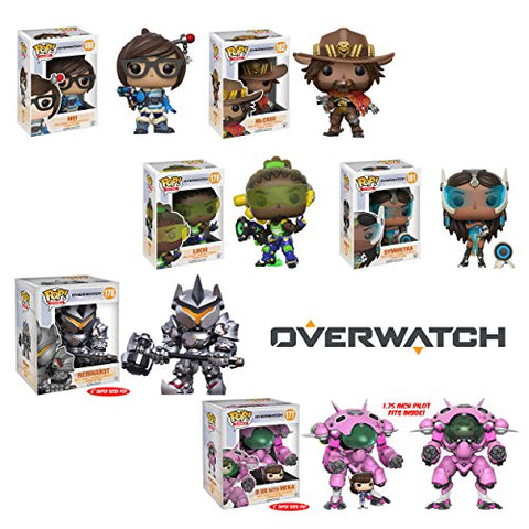POP Games: Overwatch - Mei, POP Games: Overwatch - Reinhardt 6", POP Games: Overwatch - McCree, POP Games: Overwatch - Lucio, POP Games: Overwatch - Symmetra and POP Games: Overwatch - D.VA & Meka 6", 2 Pack