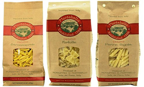 Montebello Artisan Pasta Strozzapreti, Farfalle and Penne Rigate 1 lb