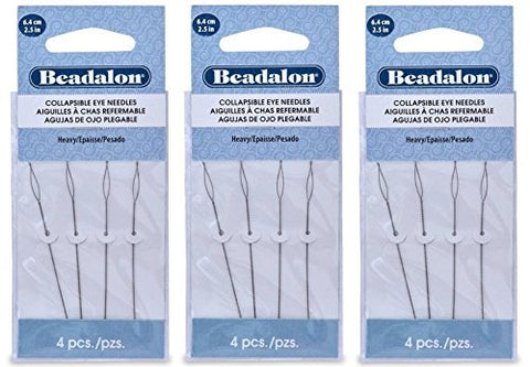 Collapsible Eye Needles, 2.5 in (6.4 cm), Heavy, 4 pc