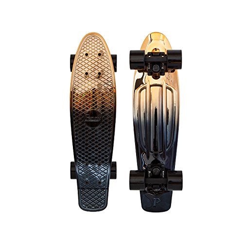 Penny Classics Complete Skateboard, Black Gold, 22" L