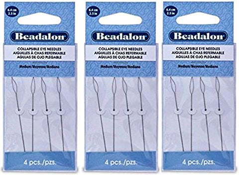 Collapsible Eye Needles 2.5 in (6.4 cm) Medium 4 pc