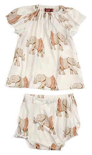 Bamboo Dress & Bloomer Set, Tutu Elephant, 12-18M