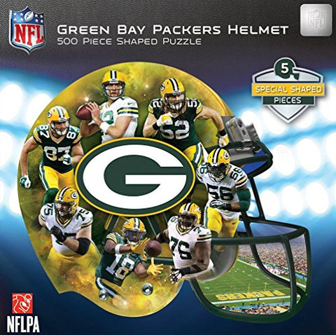 Shaped 500pc Puzzles - Green Bay Packers, 10.5" X 10.5" X 2.25"