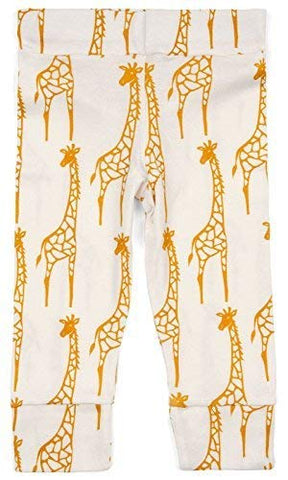Organic Legging, Yellow Giraffe, 6-12M