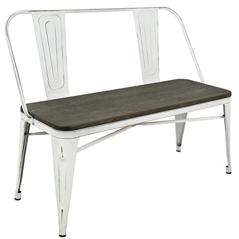 Oregon Bench Vintage White, Espresso