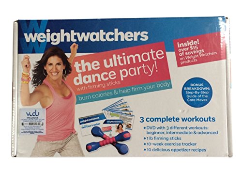 Weight Watchers The Ultimate Dance Party Kit (Exercise DVD, 1 lb Firming Sticks, Exercise Tracker) - Ilyse Baker