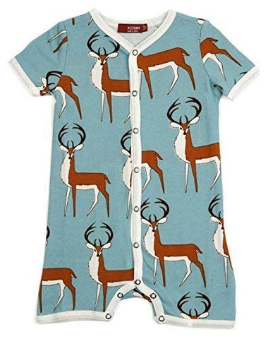 Organic Shortall Romper, Buck, 6-12M