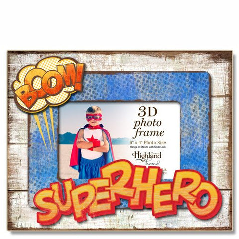 Superhero 3D Photo Frames, 9.75" x 7.625" x .625"