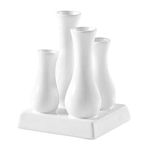 Multi Tube Urn Vase Square - White