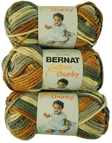 Bernat Softee Chunky Yarn - Ombre Stillness 77 Yards 2.8 OZ