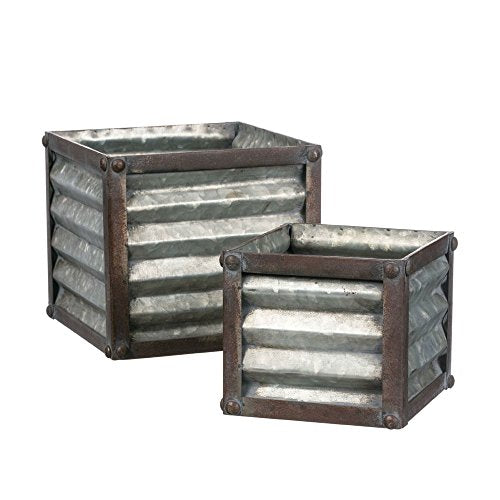 5.25"&7.25"SQ. PLANTER (SET 2)