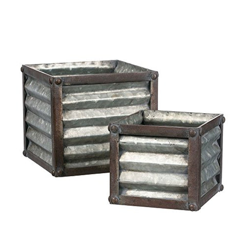5.25"&7.25"SQ. PLANTER (SET 2)