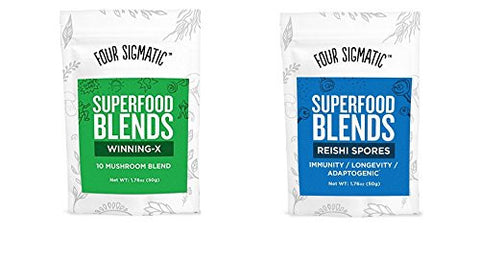 Winning X - 10 mushroom blend (1.76 oz) and Reishi Spores Blend (1.76 oz)