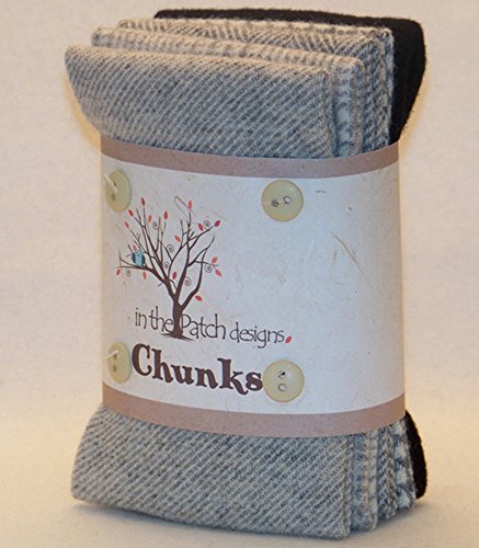 In The Patch Felted Greys Wool Chunks 5pc 9in x 10in 5ct