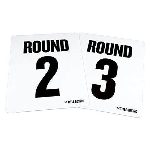 TITLE Boxing Jumbo Round Cards, Rounds 2 and 3, White/Black, 17.5in x 23.5in
