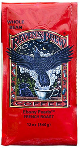 Ravens Brew Whole Bean Coffee 12 oz (Ebony Pearls)