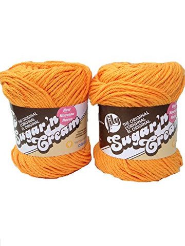Lily Sugar'n Cream Solid Yarn Goldenrod 120 Yards 2.5 OZ