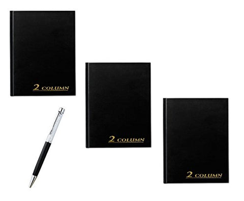Adams Account Book, Black Cloth Cover, 2-Column, 80 Pages/Book