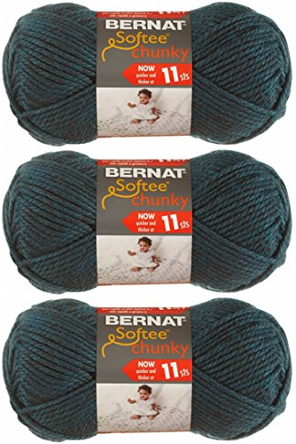Bernat Softee Chunky Yarn - Solid Teal 108 Yards 3.5 OZ
